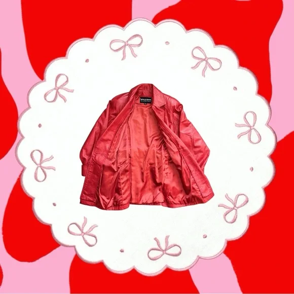 wilson’s vintage red leather jacket 💔 - Picture 11 of 11